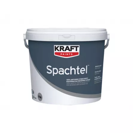 Chit 100% acrilic pe bază de apă pentru uz interior și exterior Kraft Spachtel, ambalare 0.8 kg