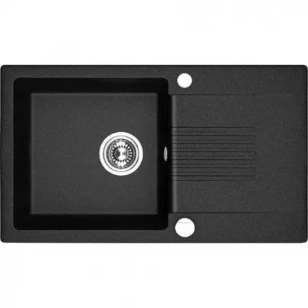 Chiuveta granit Kuchinox Celia SBC 711T, 1 cuva, 76x44x18.5 cm, negru