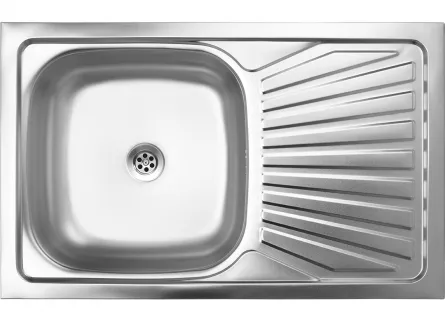 Chiuveta inox Kuchinox SK2 211T, 80x50 cm, reversibila, sifon inclus