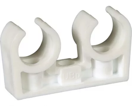 Clema Styron teava cupru 18/2 5 buc = 1 set de 18/2 culoare alb