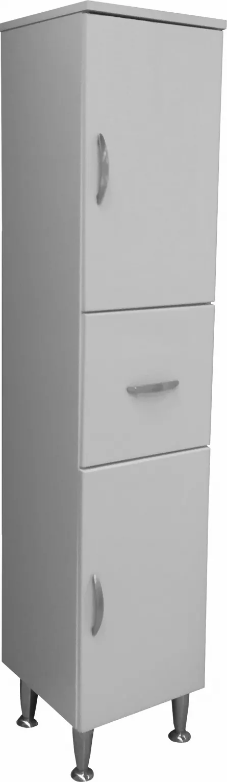 Coloana 514D, cu doua usi si un sertar, culoare alba