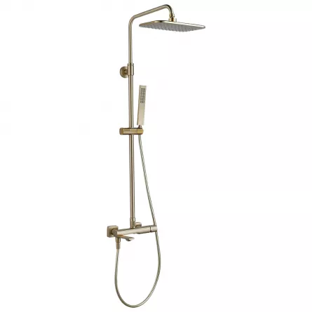 Coloana de dus cu baterie Laveo Tores PLT G0KB, anticalcar, auriu
