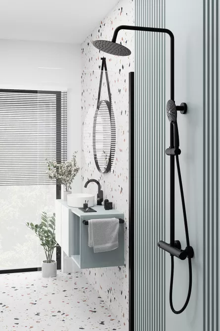 Coloana dus Kuchinox Bordo PKB 70TD, cu bat termostat, negru