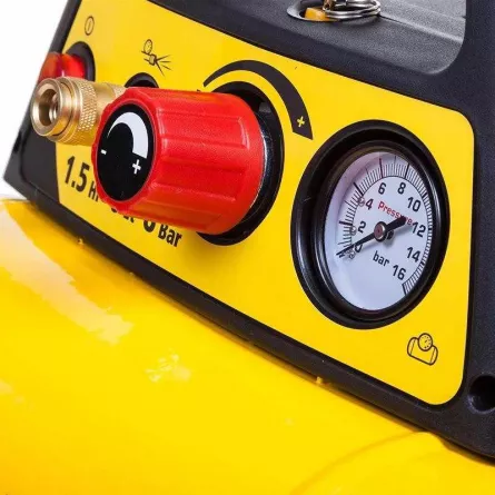 Compresor orizontal Stanley, capacitate 6 l, putere motor 1.5 CP, presiune 8 Bar