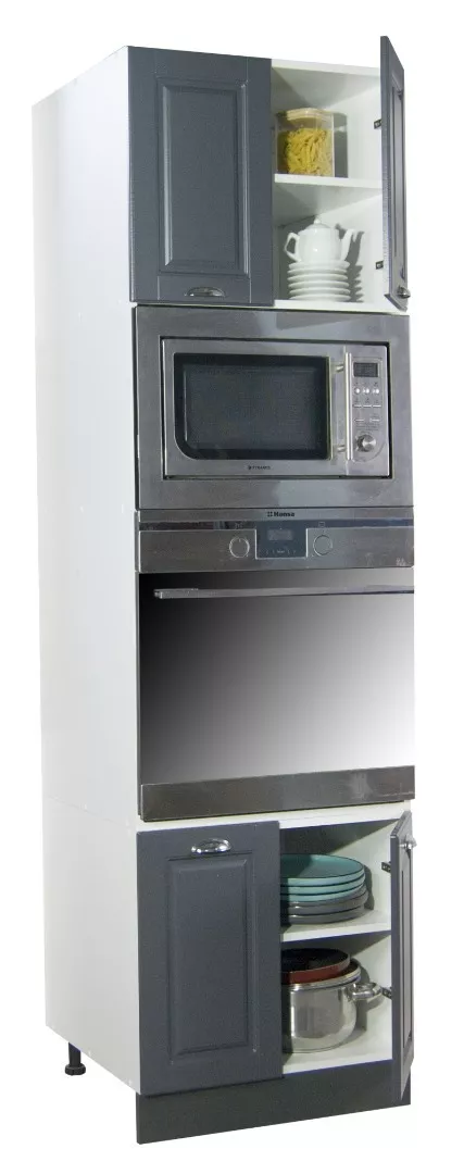 Corp inalt bucatarie MDF Square, 60 cm, antracit