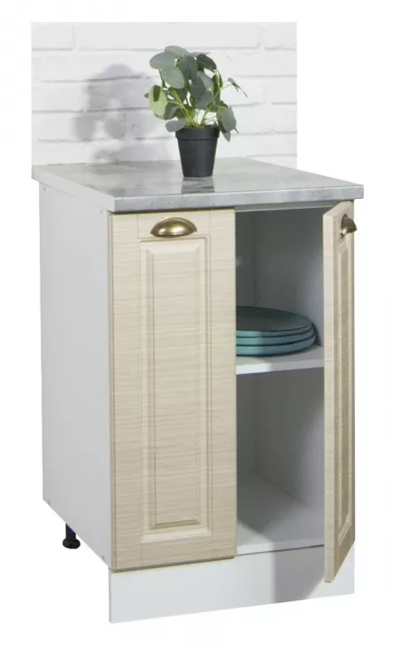 Corp inferior bucatarie MDF Square, 50 cm, 2 usi, fag