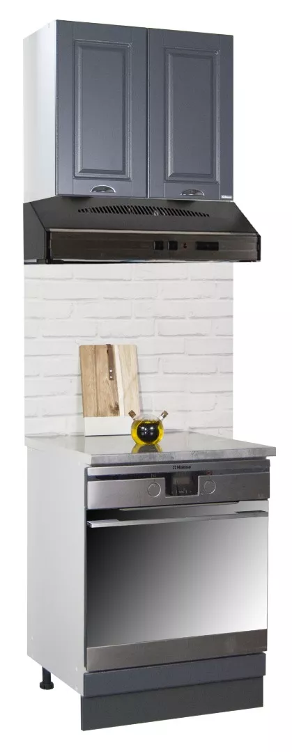 Corp inferior bucatarie MDF Square, 60 cm, cuptor, antracit