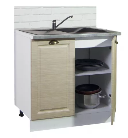 Corp inferior bucatarie MDF Square, 80 cm, fag