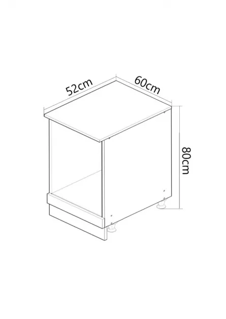 Corp inferior bucatarie PAL Sarona, 60 cm, cuptor, sonoma/antracit