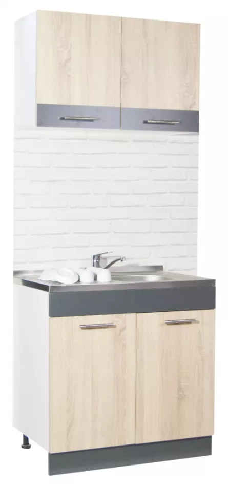 Corp inferior chiuveta bucatarie PAL Sarona, 80 cm, sonoma/antracit