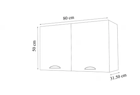 Corp suspendat bucatarie MDF Square, alb