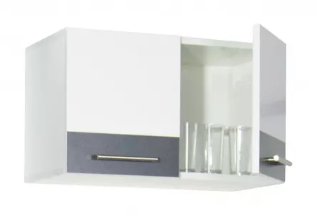 Corp suspendat bucatarie PAL Sarona, 60 cm hota, alb/antracit