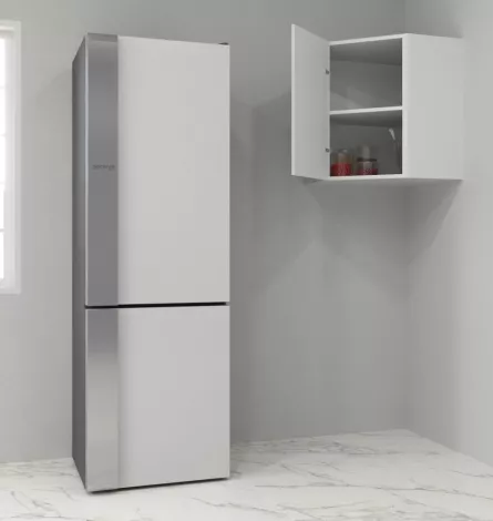 Corp suspendat colt bucatarie MDF Square, 60 cm, alb rustic