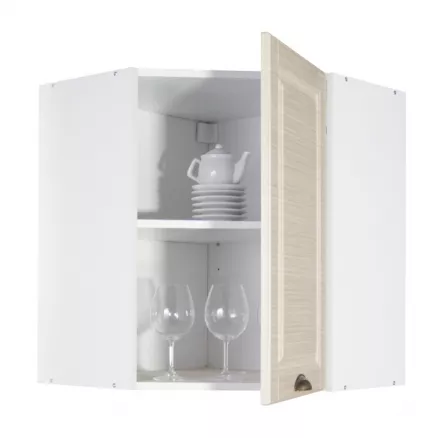 Corp suspendat colt bucatarie MDF Square, 60 cm, fag