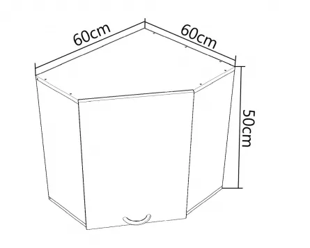 Corp suspendat colt bucatarie PAL Sarona, 60 cm, sonoma/antracit