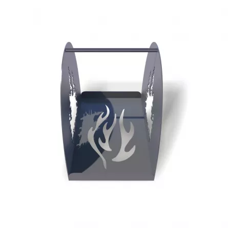 Cos Deco1 pentru lemne, debitat laser, model M001.003 LXX