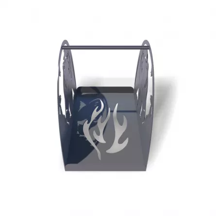 Cos Deco1 pentru lemne, debitat laser, model M002.003 LXX