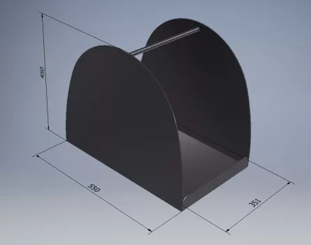 Cos Deco1 pentru lemne, debitat laser, model M004.003 LXX