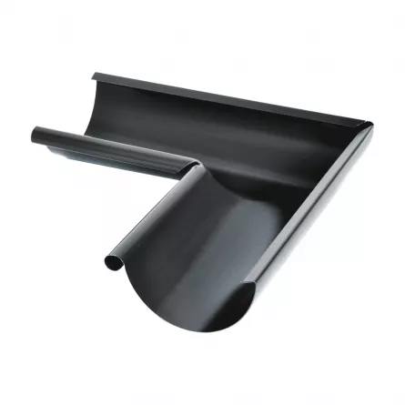 Cot jgheab 90*interior Q125 negru 9005
