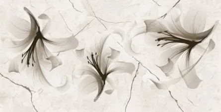 Decor pentru faianta, SER Eros Lilyum Crem, dimensiuni 30 x 60 cm