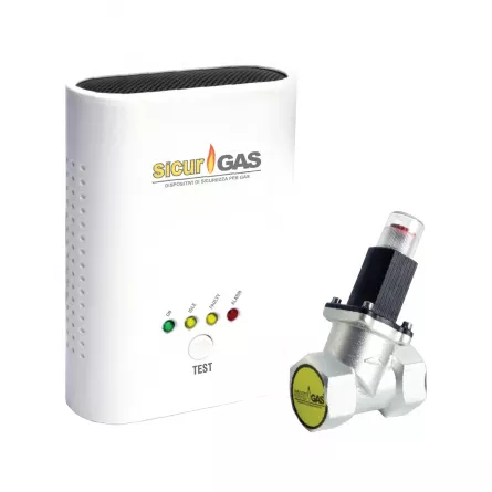 Detector de gaz Sicurgas cu electrovalva 1/2 inch
