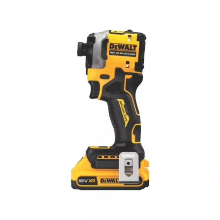 DeWalt masina de insurubat, compacta, cu impact, motor fara perii, tensiune 18V, model DCF850D2T-QW cu doi acumulatori de 2 Ah
