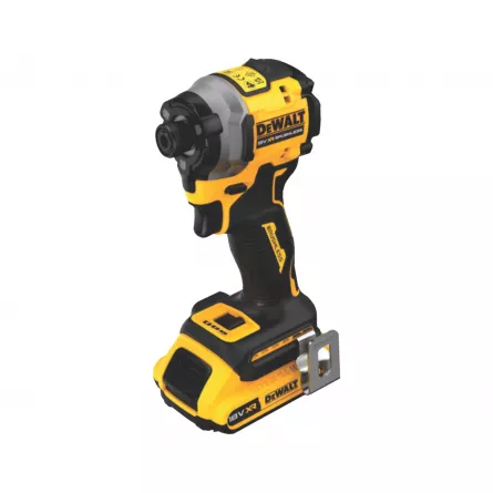 DeWalt masina de insurubat, compacta, cu impact, motor fara perii, tensiune 18V, model DCF850D2T-QW cu doi acumulatori de 2 Ah