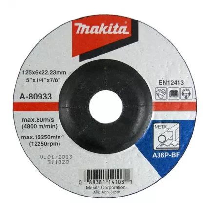 Disc slefuire Makita otel 125x6 A-80933