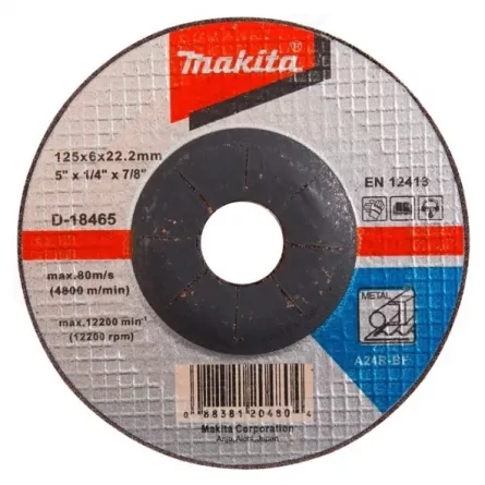 Disc slefuire metal Makita D-18465, 125x6 mm