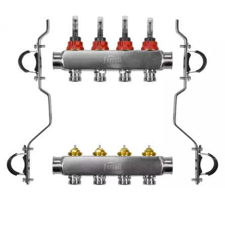Distribuitor inox incalzire pardoseala Ferroli, 4 cai