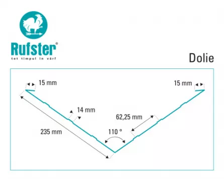 Dolie mare Rufster Eco 0,45 mm grosime 8004 MS maro-cupru mat structurat