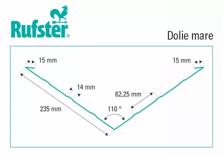 Dolie mare Rufster Premium 0,5 mm&nbsp;grosime 3011 MS rosu mat structurat