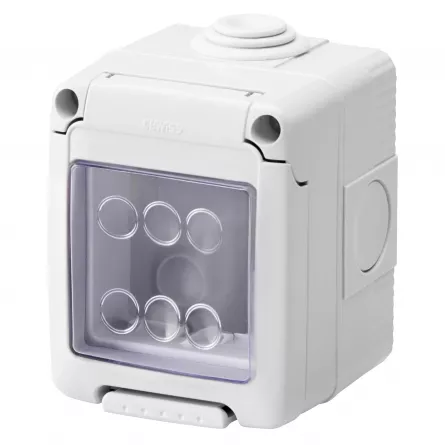 Doza modulara, aparenta, GEWISS GW27042, 2 module, grad de protectie IP55