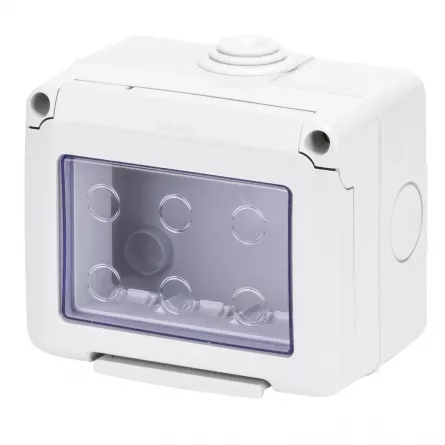 Doza modulara, aparenta, Gewiss GW27043, 3 module, grad de protectie IP55