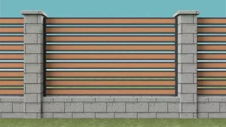 Element combinat pentru gard, Rufster, grosime tabla 0,5 mm, culoare RAL 7016 MS (gri-grafit) + Stejar Auriu, lungime variabila