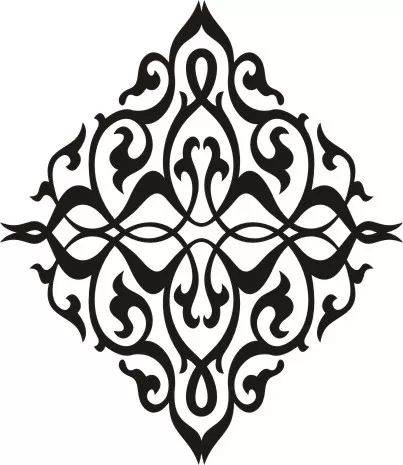 Element decorativ din tabla otel LBC,debitat laser, utilizat la lucrarile din fier forjat, dimensiune 35 x 40 cm, model M072.003