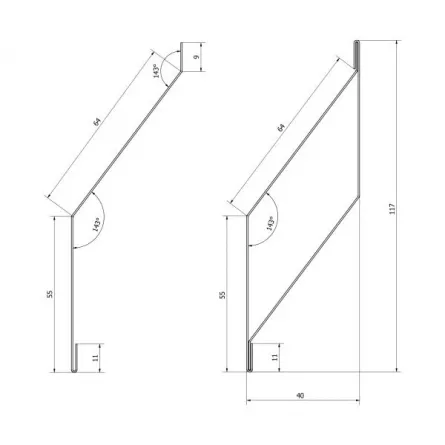 Element jaluzea dubla, Rufster, pentru gard, finisaj mat structurat, culoare visiniu RAL 3005 MS, lungime variabila, grosime 0.5 mm