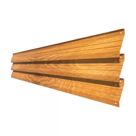 Element jaluzea gard Rufster ZT125, grosime tabla 0,50 mm, Stejar auriu, lucios, lungime variabila