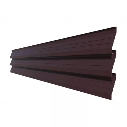 Element jaluzea gard Rufster ZT125, grosime tabla 0,60 mm, RAL 8017 MS, maro mat structurat, lungime variabila, vopsit pe ambele fete