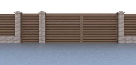Element jaluzea pentru gard, Rufster, grosime 0,45 mm, finisaj Stejar Dark, lungime variabila