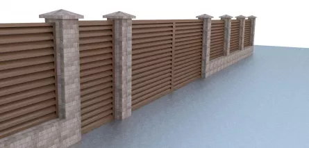 Element jaluzea pentru gard, Rufster, grosime 0,45 mm, finisaj Stejar Dark, lungime variabila