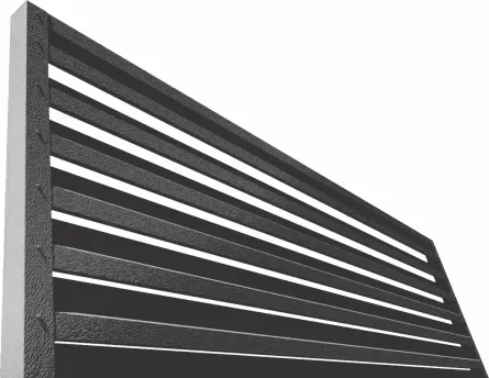 Element jaluzea pentru gard, Rufster, grosime 0,50 mm, finisaj 9005MS negru, lungime variabila