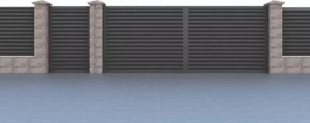 Element jaluzea pentru gard, Rufster, grosime 0,50 mm, finisaj 9005MS negru, lungime 2000 mm