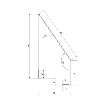 Element jaluzea, Rufster model V80, pentru gard, finisaj mat structurat, culoare negru RAL 9005 MS, lungime variabila, grosime 0.5 mm