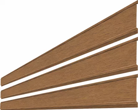 Element orizontal Rufster, pentru gard, grosime 0,45 mm, finisaj texturat, culoare stejar auriu, lungime variabila