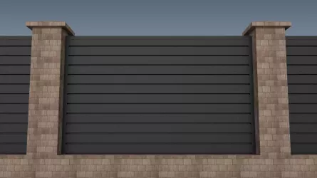 Element orizontal Rufster, pentru gard, grosime 0,60 mm, finisaj negru, RAL 9005 PUR, lungime variabila, vopsit pe ambele parti