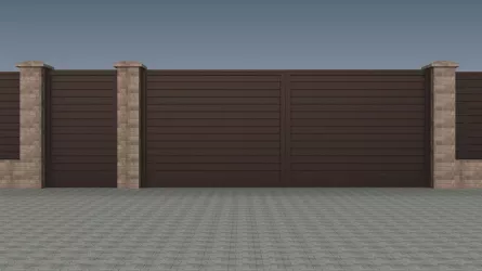 Element orizontal Rufster, pentru gard, grosime 0.45 mm, finisaj maro-grafit RAL 8019 MS M2P3, lungime variabila, vopsita pe ambele parti