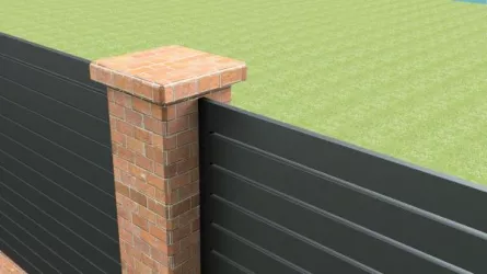 Element rectangular pentru gard, Rufster, dimensiune 80x20 mm, grosime 0.60 mm, culoare Ardesia, finisaj texturat, lungime variabila