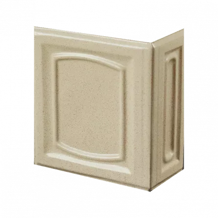 Element teracota colt medalion (mare) model Ecaterina culoare crem efect pentru constructie sobe de incalzit