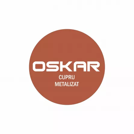 Email tip 3 in 1 pentru metal, cu efect anticoroziv, de grunduire si decorare Oskar direct pe rugina, culoare cupru metalizat, ambalare 0.5 L